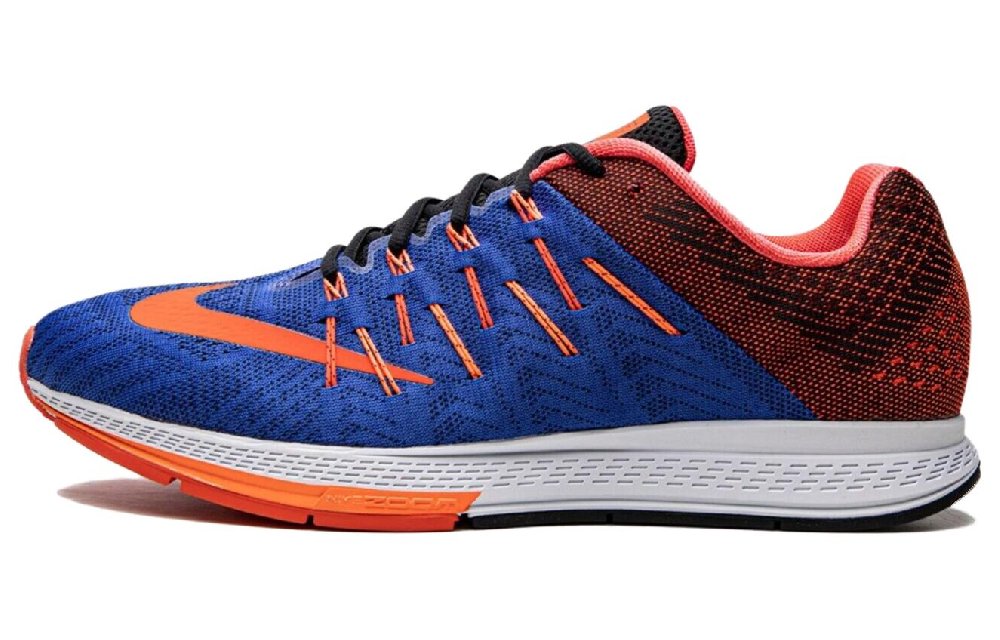 Nike Air Zoom Elite 8 Slip Resistant Shock Absorbers Low Top Running Shoes Men's Blue Orange