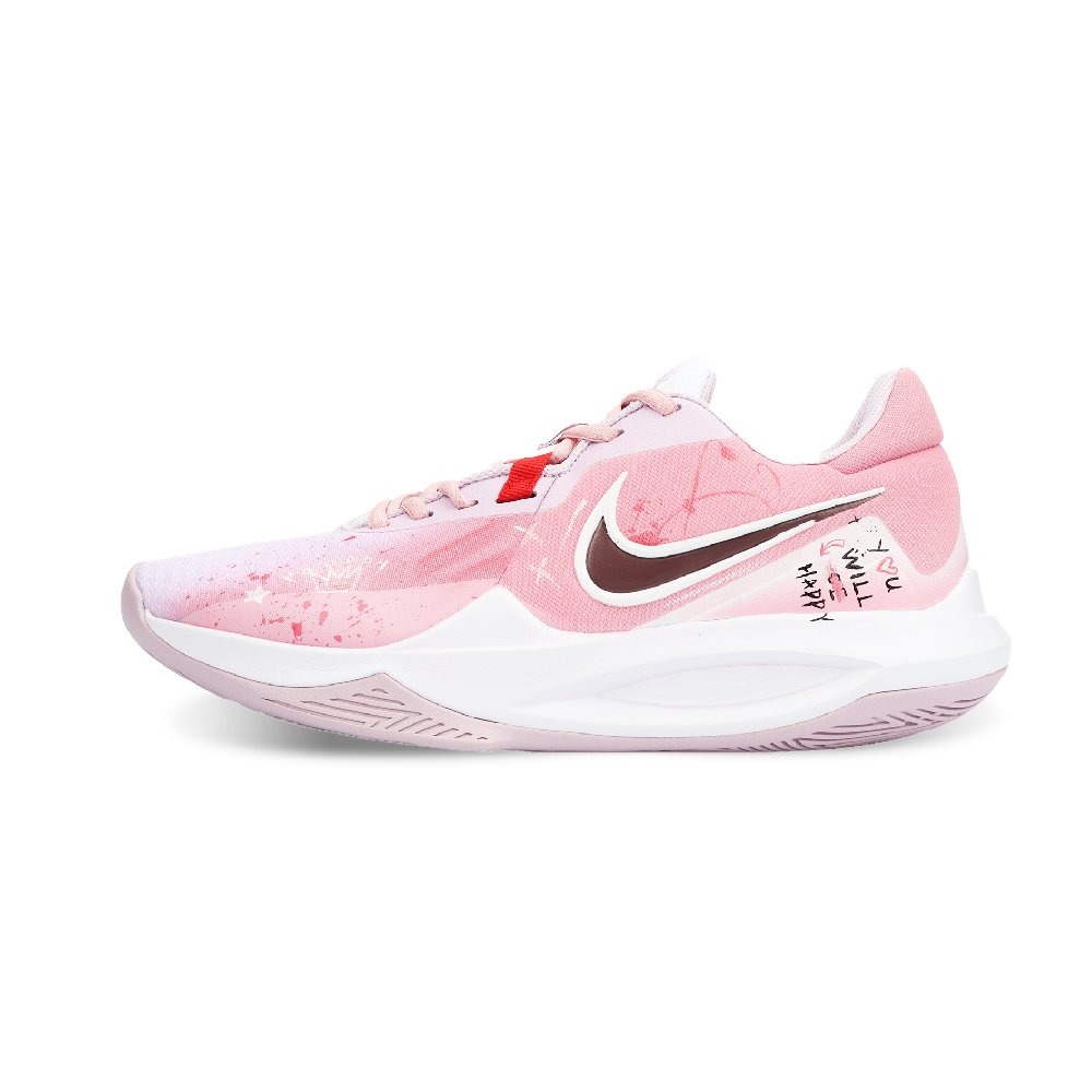 Nike Precision 6 Cherry Blossom Cushioning, Wear Resistant Low Top Basketball Shoes Men's Pink
