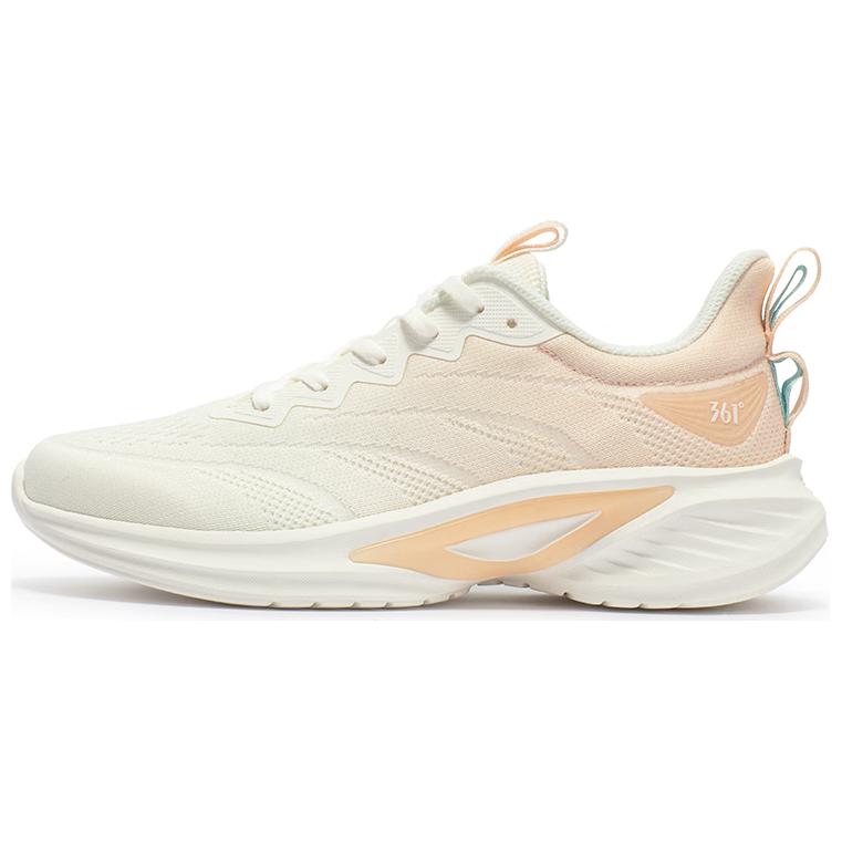 361° Cushioning Wear-Resistant Low-Top Running Shoes Women's White Pink