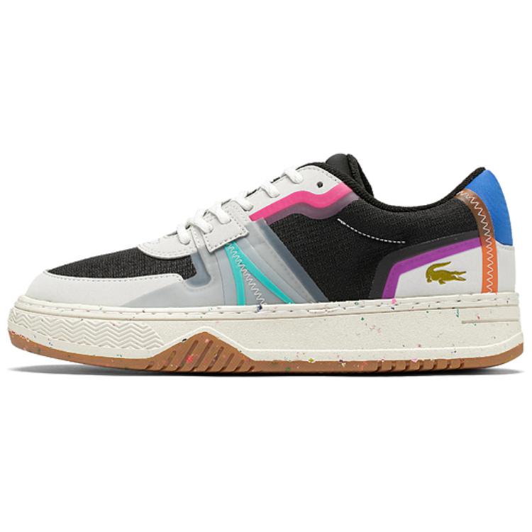 LACOSTE Low-Top Skateboard Shoes Women's Black White
