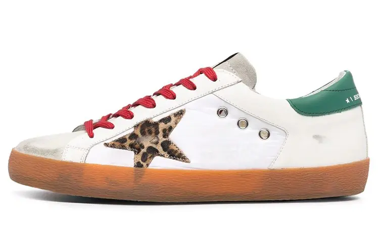 Golden Goose Super Star Stylish Skateboarding Shoes Men's White Vintage Version