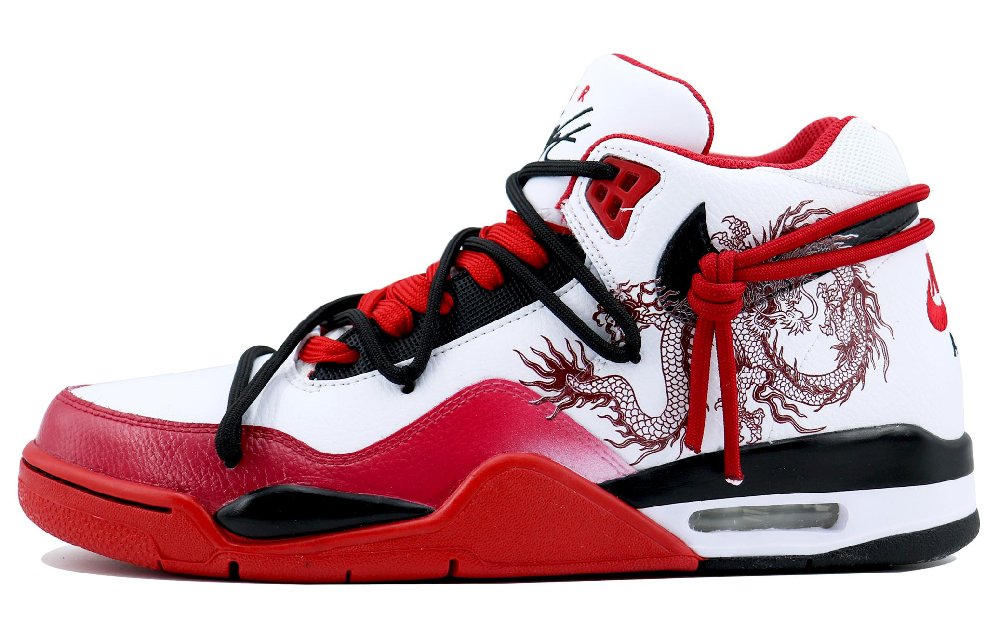 Nike Flight Legacy China Red SDS Mid-Top Vintage Basketball Shoes Unisex Red White