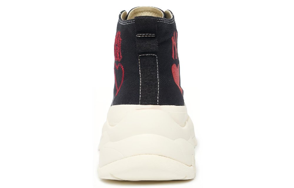 MLB Chunky High Anti-Slip And Wear-Resistant Lightweight High-Top Canvas Shoes Unisex