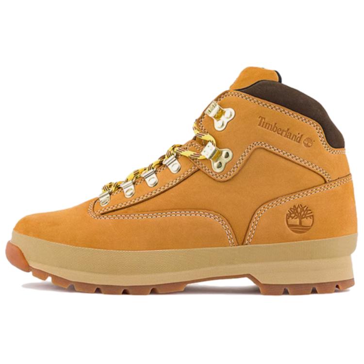 Timberland Anti-Slip Wear-Resistant Mid-Top Hiking Shoes Men's Yellow