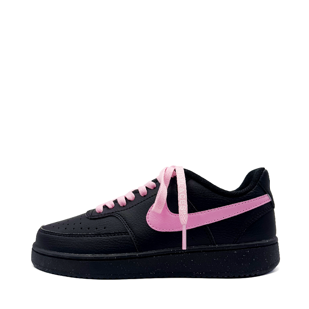Nike Court Vision Wear-Resistant Low-Top Skateboard Shoes Unisex Black Pink