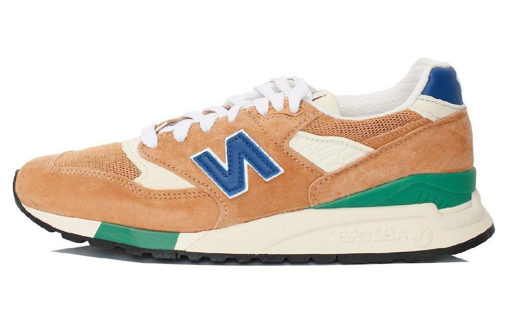 New Balance NB 998 Беговые кроссовки Низкие Коричнево-синие Зеленые Мужские