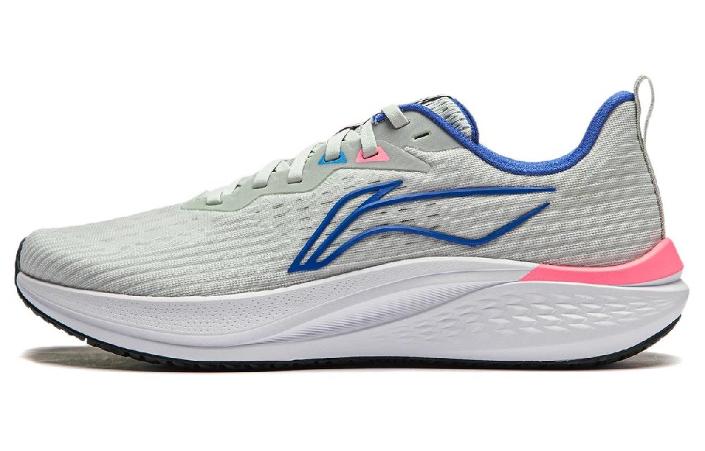 LiNing Red Hare 7 Cushioning Anti-Slip And Wear-Resistant Lightweight Rebound Low-Top Running Shoes Men's Gray White