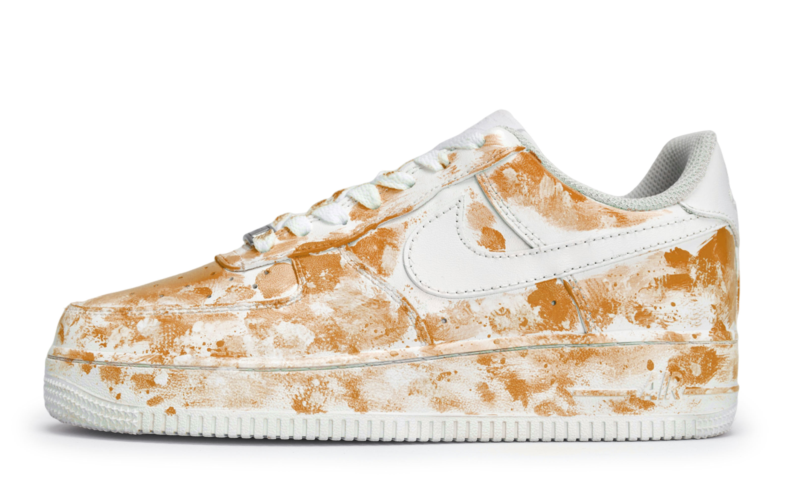 Nike Air Force 1 Sky Halo Iridescent Slip-Resistant Low-Top Skateboard Shoes Unisex White Orange купить в интернет-магазине Yoocart с быстрой доставкой по России.