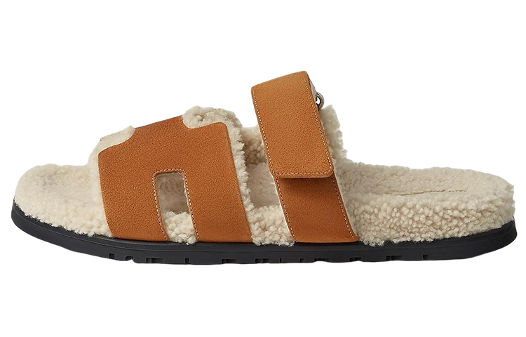 HERMES Chypre Slide Slippers Men's Brown купить в интернет-магазине Yoocart с быстрой доставкой по России.