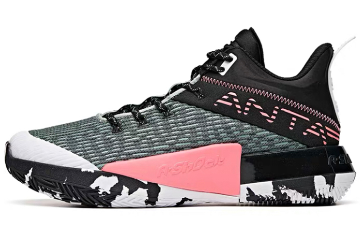 Anta Attack 2 Mid-Top Basketball Shoes Men's Black Pink
