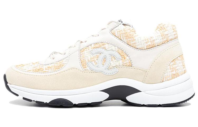 CHANEL Casual Shoes Women's Low-Top Orange Beige