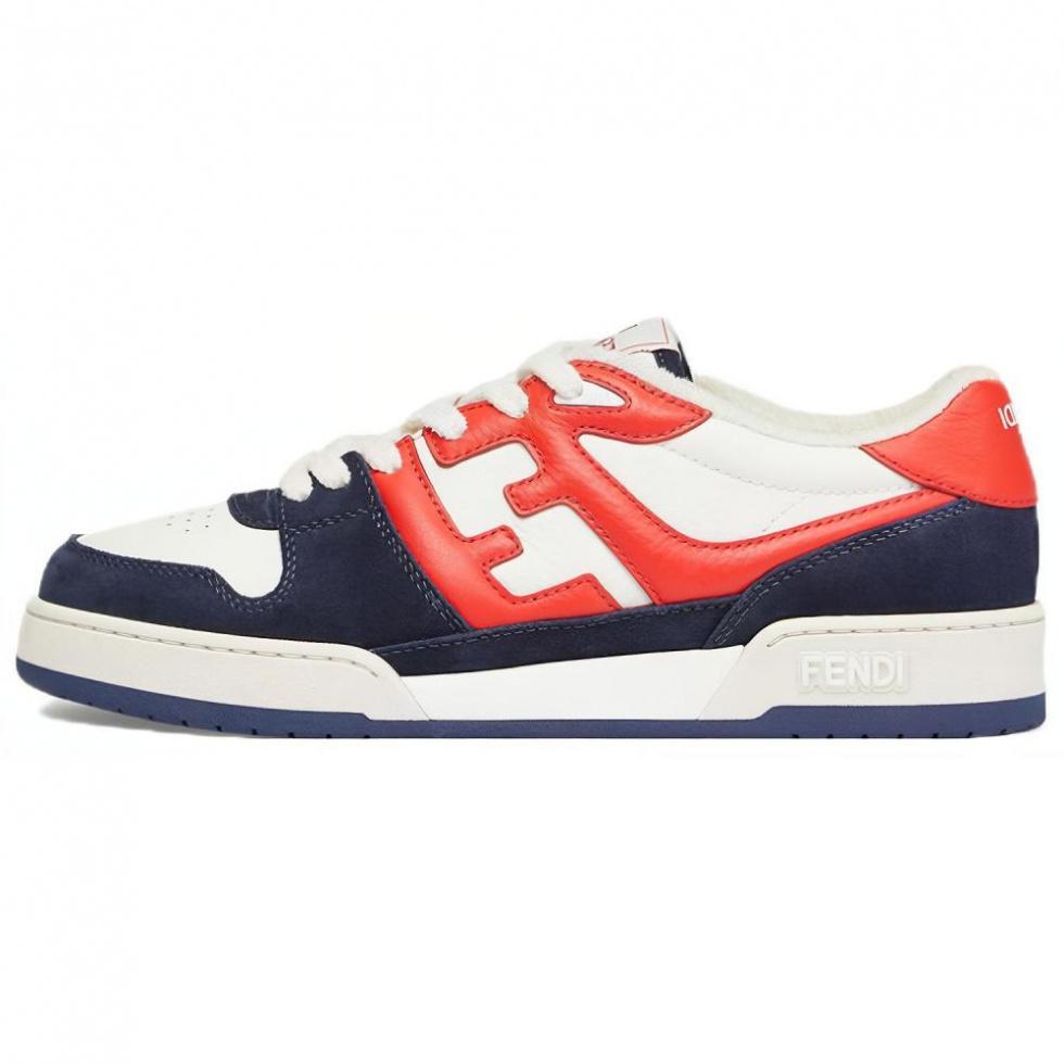 FENDI Match Low Top Suede 'Navy Orange'