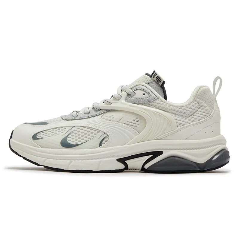 361° Cushioning, Wear Resistant Low Top Chunky Sneakers Women's White Silver
