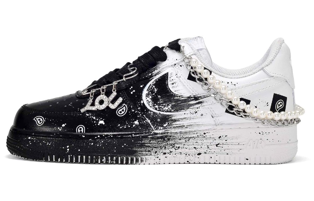 Nike Air Force 1 Impact Resistance Low-Top Skateboard Shoes Unisex Black White