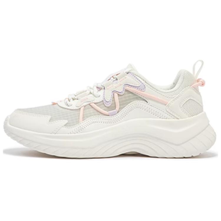 361° Anti Slip Wear Resistant Low Top Running Shoes Women's White Purple