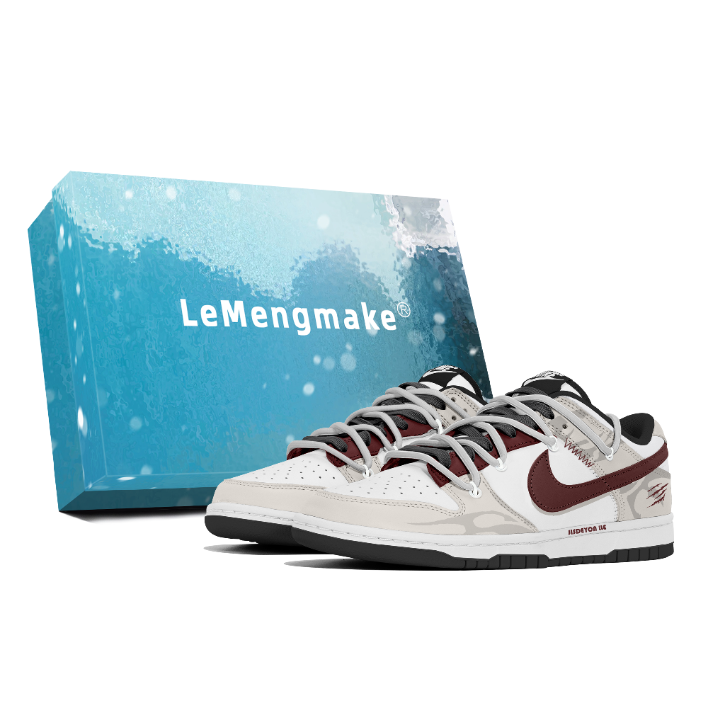 Nike Dunk Abrasion Resistant Low Top Skateboard Shoes Men's White