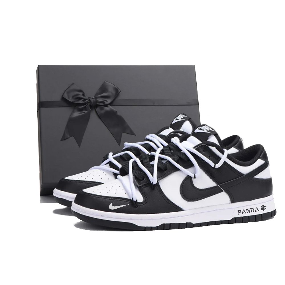 Nike Dunk Classic Panda Deconstruction Box Included Low-Top Skateboard Shoes Men's Black White
