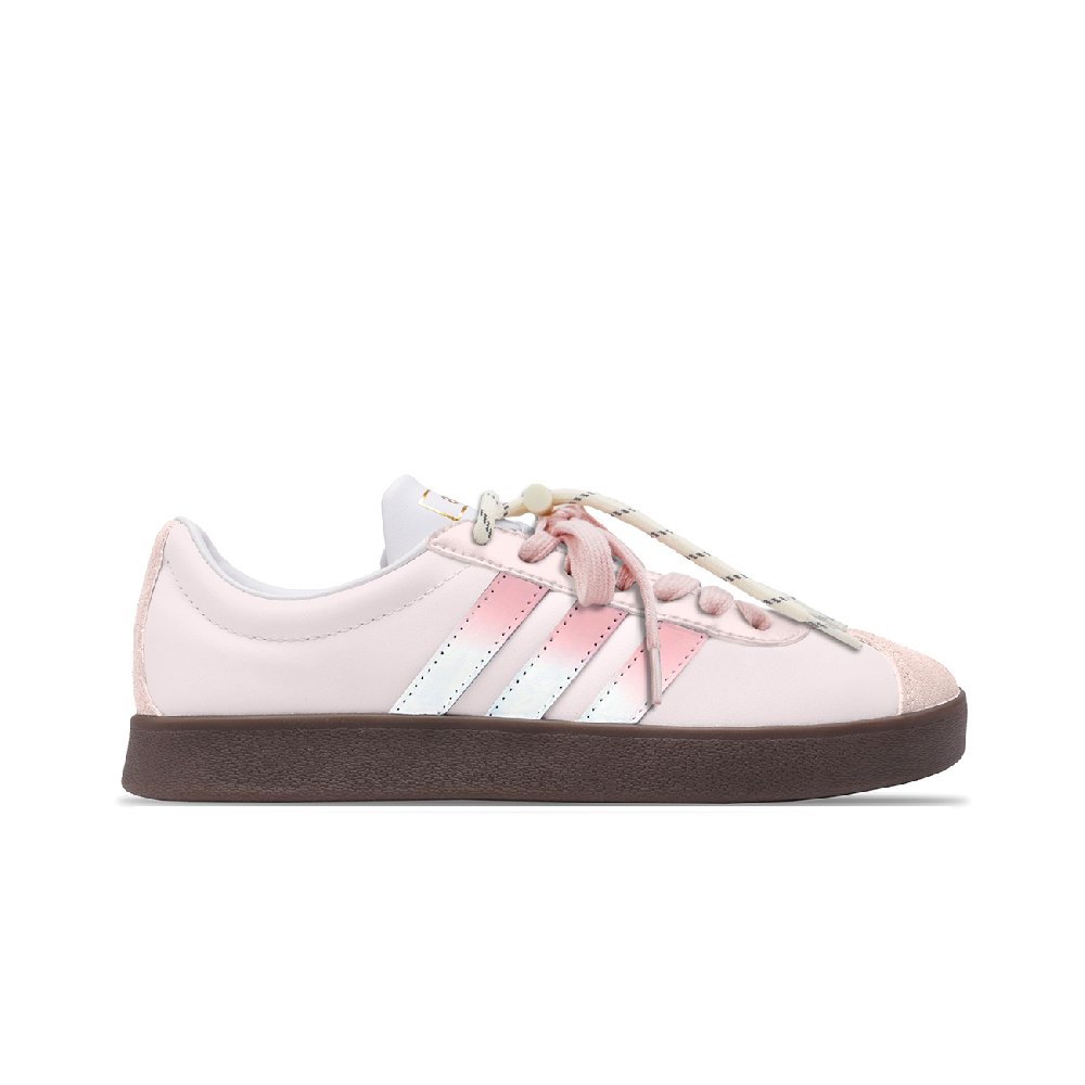 Adidas Neo VL Court 2.0 Butterfly Love Shock Absorbers Low Top Skateboard Shoes Unisex Pink Brown