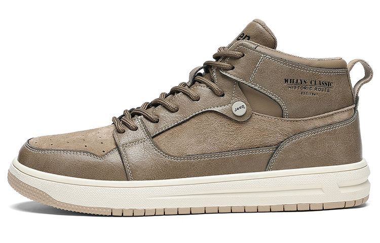 Jeep Mid-Top Skateboard Shoes Men's Camel