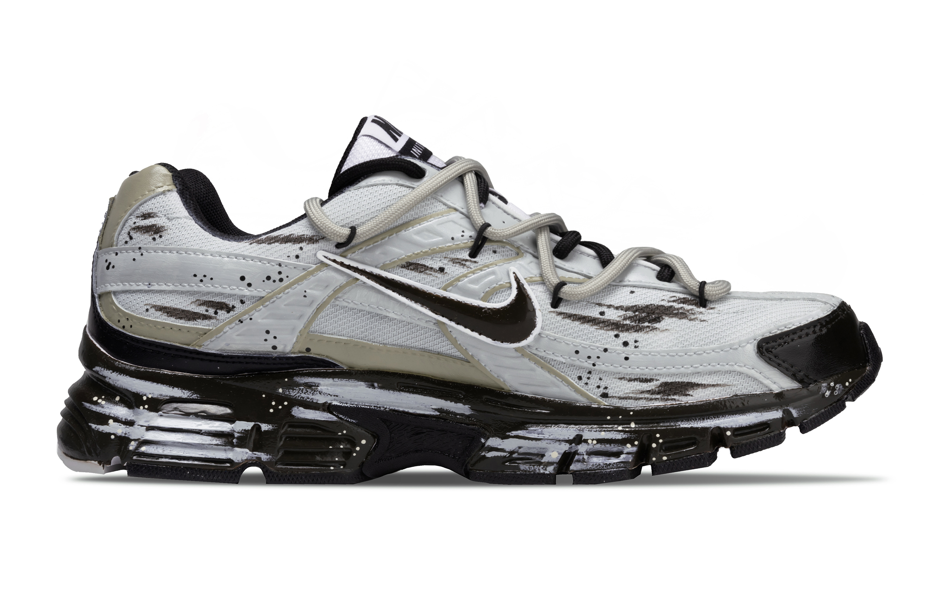 Nike Initiator Abrasion Resistant Height Increasing Low top Casual Running Shoes Unisex Black White