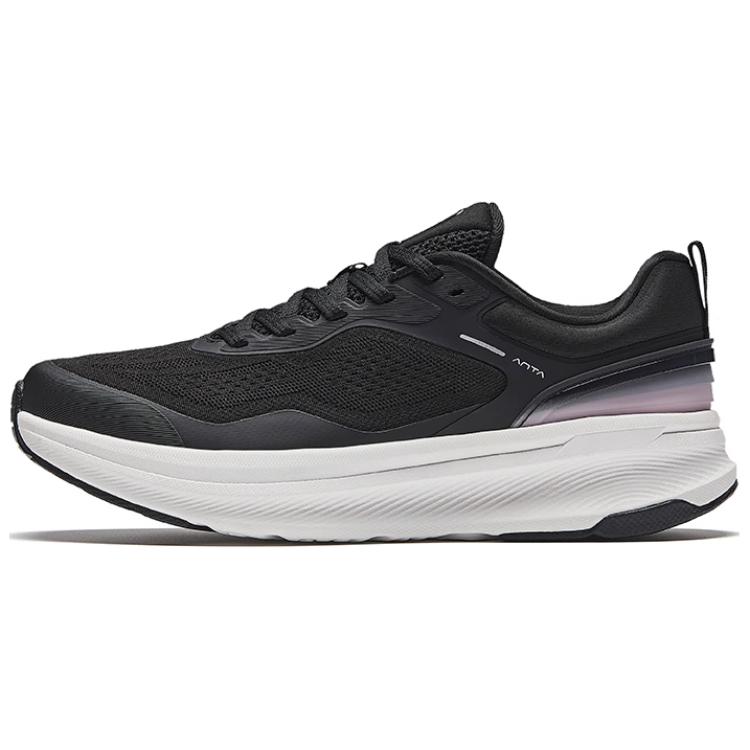 Anta Cushioned Slip-Resistant Low-Top Running Shoes Women's Black Pink