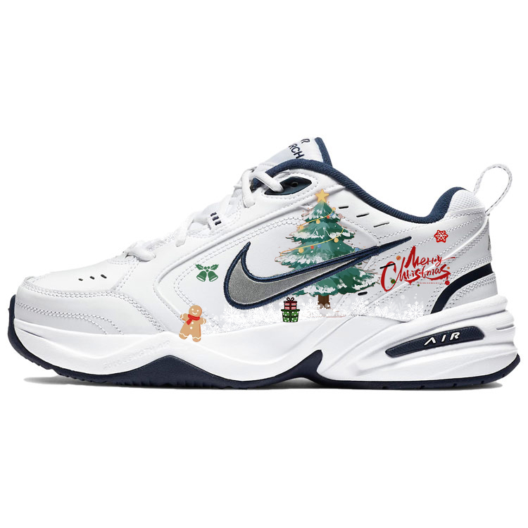 Nike Air Monarch 4 Anti-Slip Wear-Resistant Low-Top Chunky Sneakers Unisex White