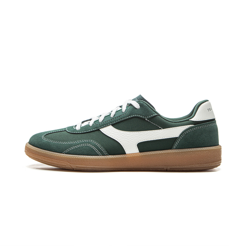 LiNing Yunchuan 2 Slip Resistant, Abrasion Resistant, Lightweight Low Top German Army Trainers Men's Dark Green
