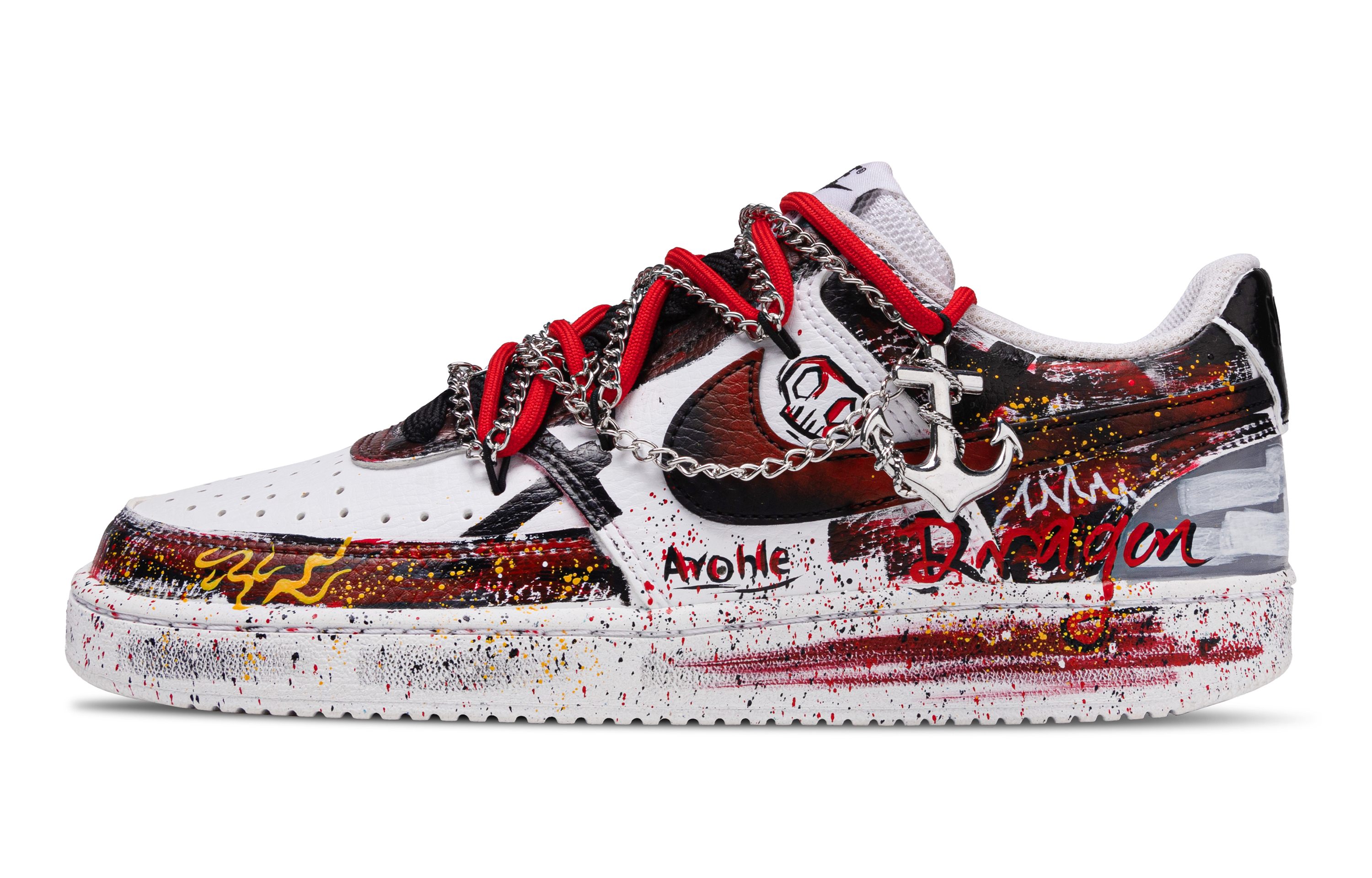 Nike Court Vision 1 Skateboard Shoes Men's Low top Yellow