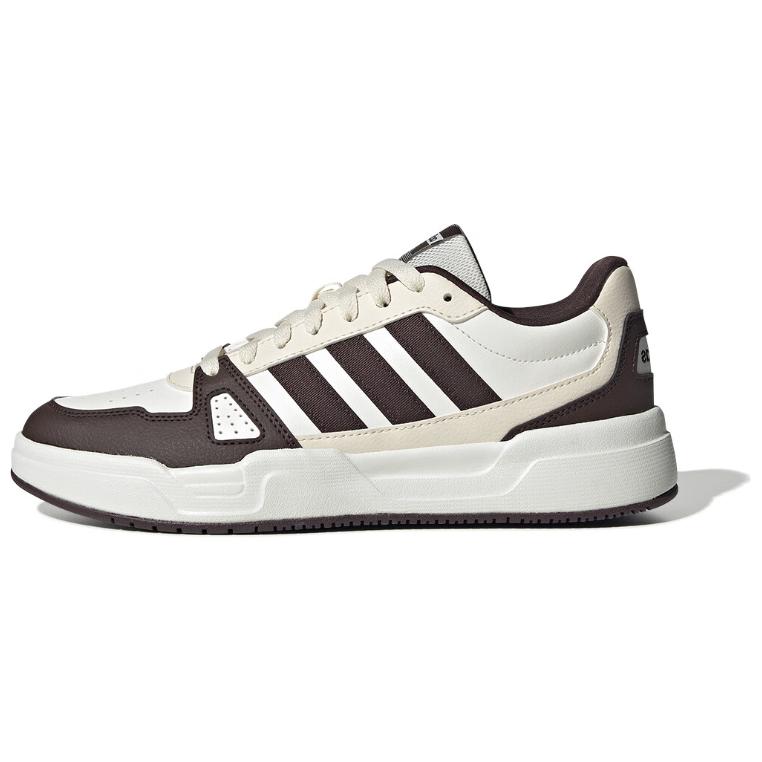 Adidas Anti Slip Wear Resistant Low Top Skateboard Shoes Unisex White Brown
