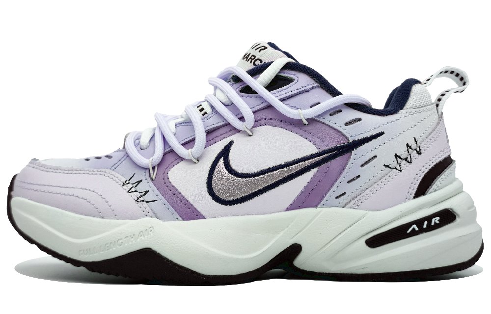 Nike Air Monarch 4 Anti-Slip And Wear-Resistant Height Increasing Low-Top Chunky Sneakers Unisex Taro Purple