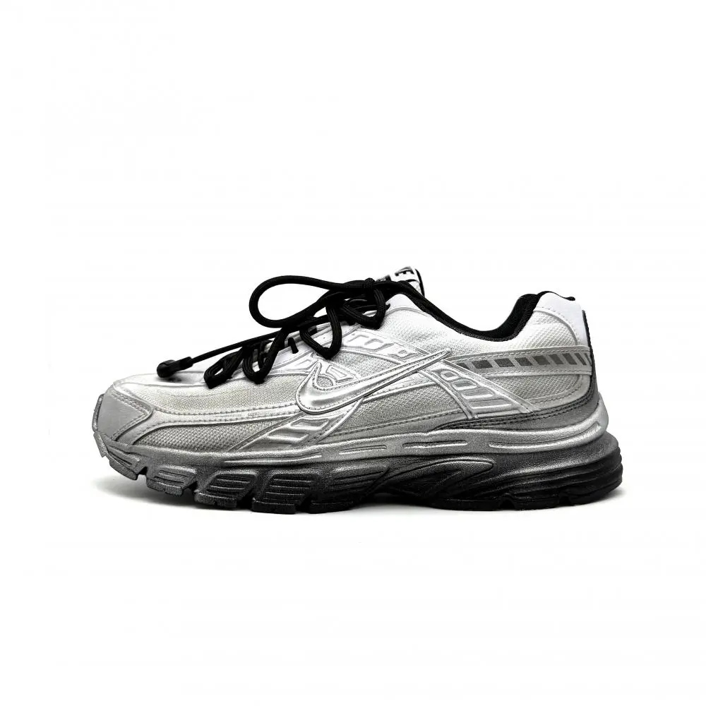 Nike Initiator Cushioning Abrasion Resistant Breathable Coverage Low top Running Shoes Unisex Black Silver
