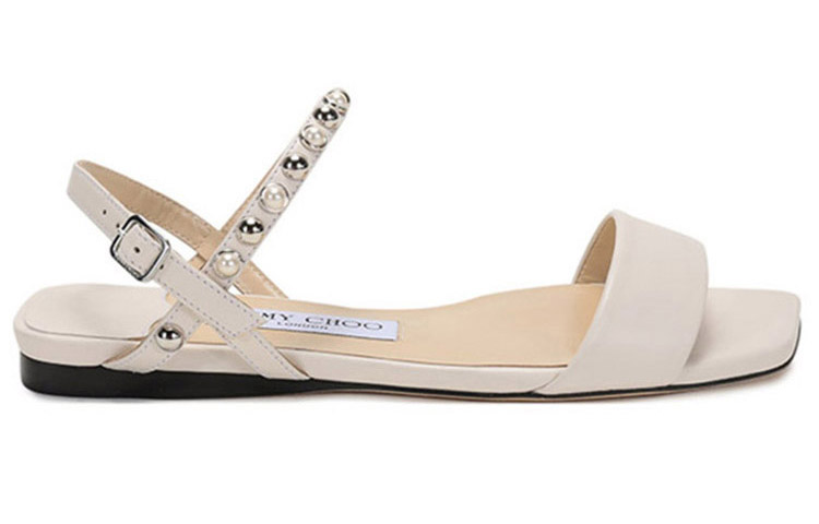 Jimmy Choo Aadra One Strap Sandals Women's Ecru