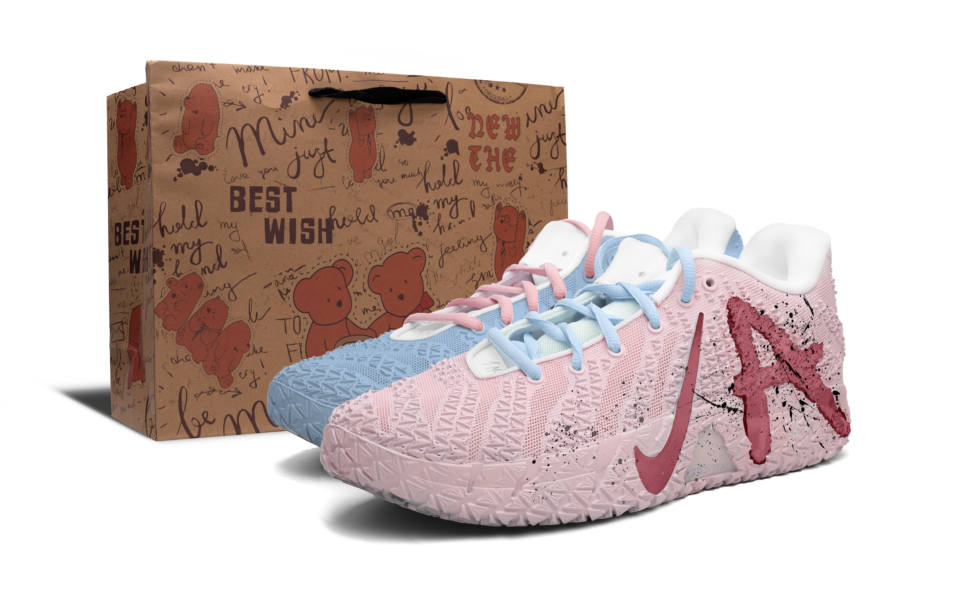 Nike Ja Morant 3 Making An Immediate Appearance Abrasion Resistant Coverage Low top Basketball Shoes Men's Blue Pink