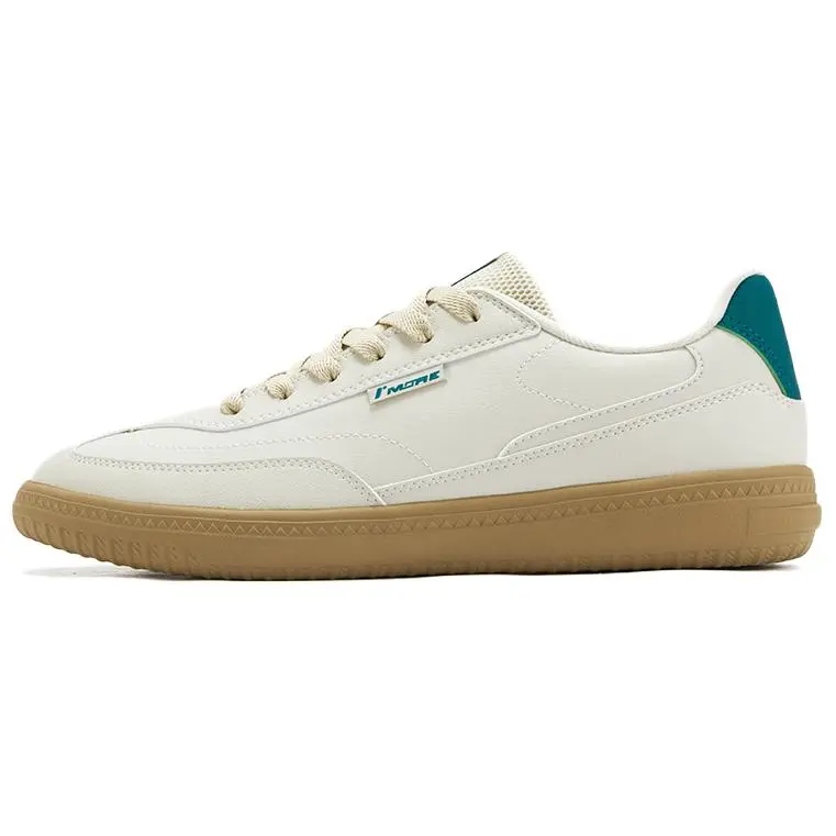 361° Cushioning, Wear Resistant Low Top Skateboard Shoes Men's Oat Milk Green Pine