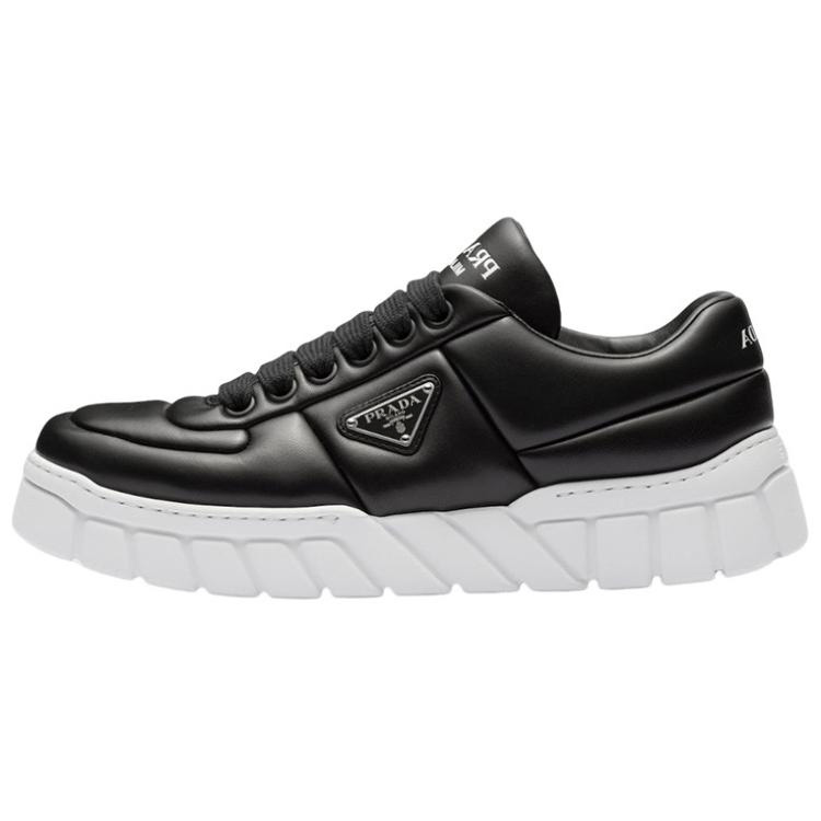 PRADA Wear-Resistant Low-Top Sports Casual Shoes Men's Black White