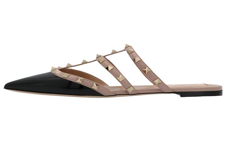 Valentino Garavani Rockstud Patent Leather Mules