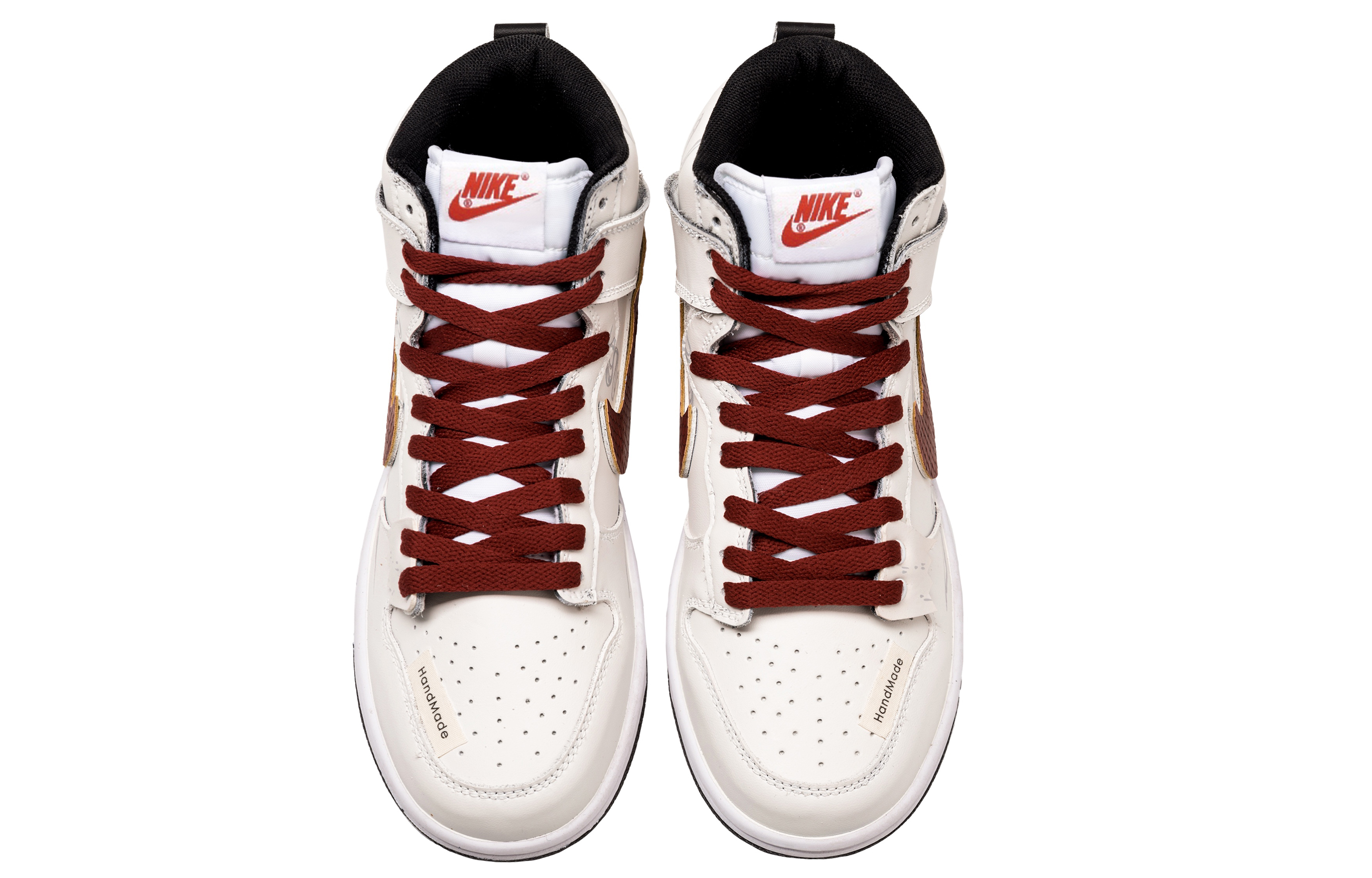 Nike Dunk Anti Slip Wear Resistant High Top Skateboard Shoes Women's White Red купить в интернет-магазине Yoocart с быстрой доставкой по России.