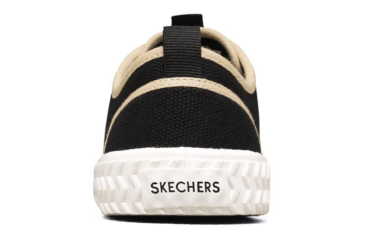 Skechers Street Trax Low Top Canvas Shoes Black Women's