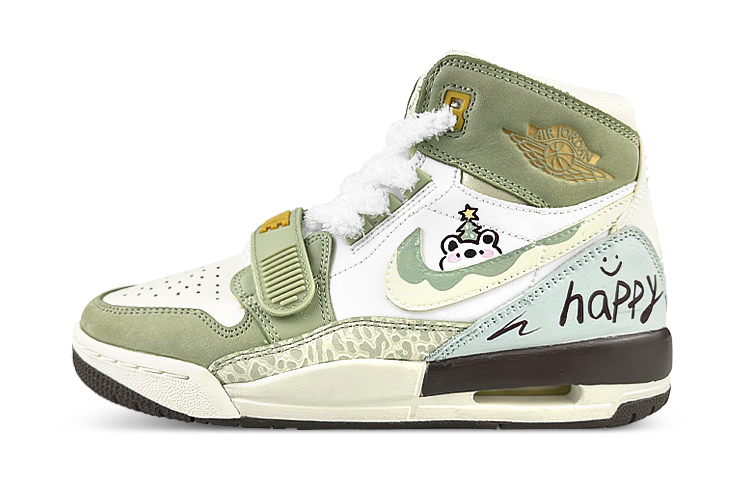 Jordan Legacy 312 Mid-Top Vintage Basketball Shoes Women's Green