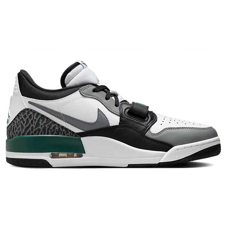Jordan Legacy 312 Cushioned Slip-Resistant Low-Top Vintage Basketball Shoes Men's White Black