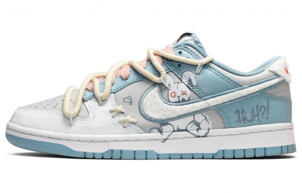 Nike Dunk Skateboard Shoes Men Low-Top Blue/White Gray
