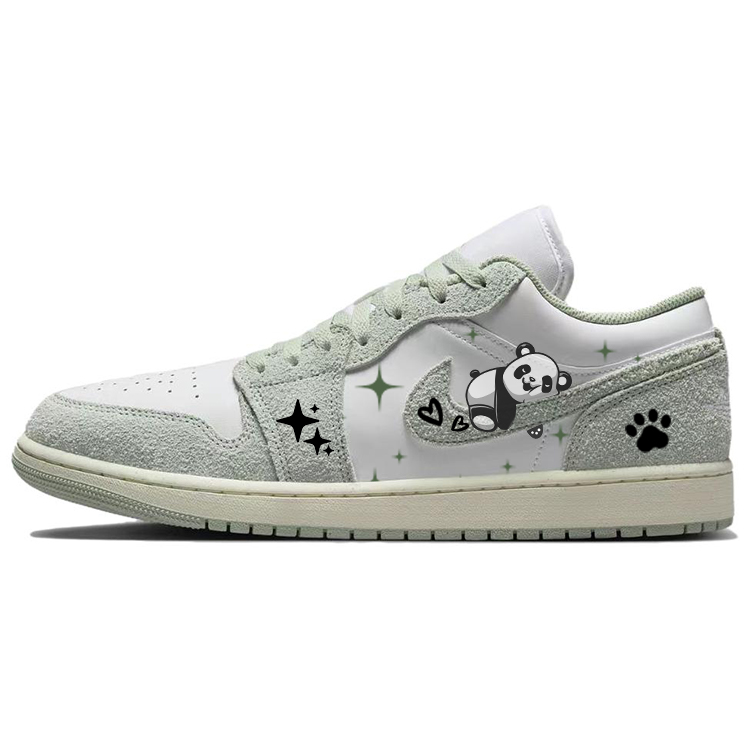 Jordan Air Jordan 1 Vintage Basketball Shoes Men Low Top Green/White
