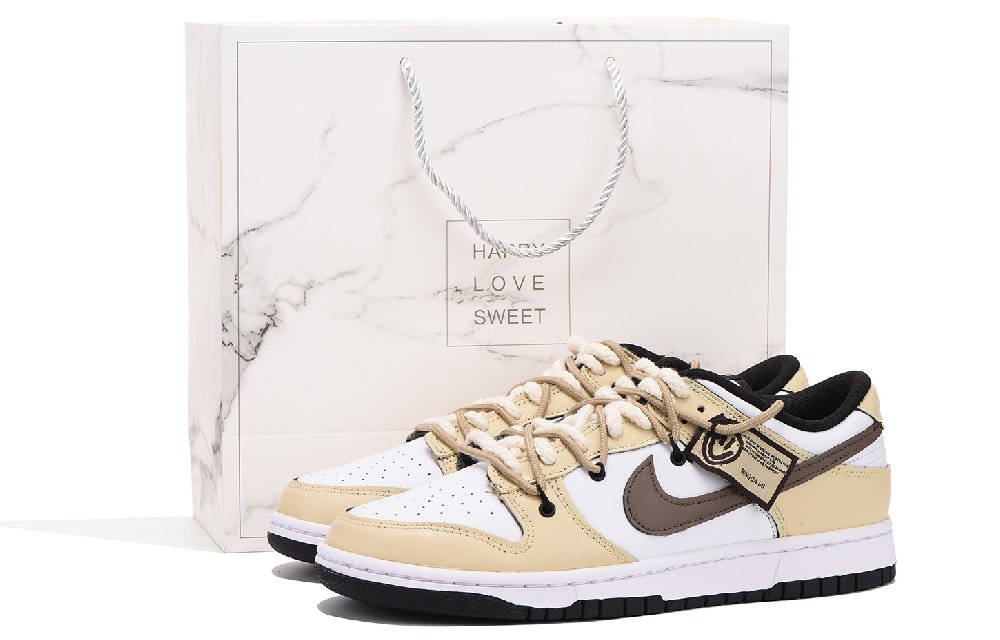 Nike Dunk Skateboard Shoes Men Low-Top Almond