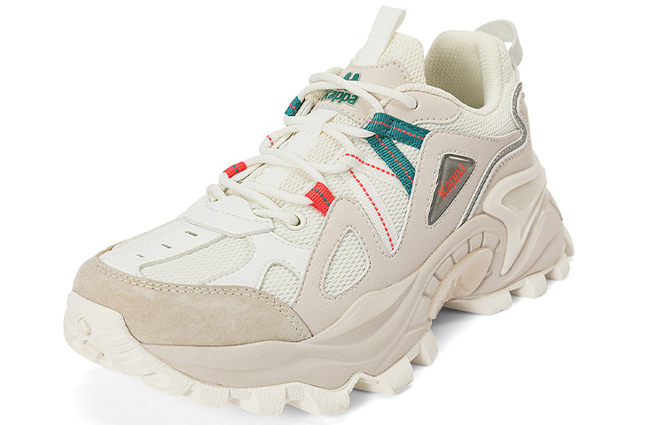 Kappa Slip Resistant And Abrasion Resistant Coverage Low Top Chunky Sneakers Unisex Beige