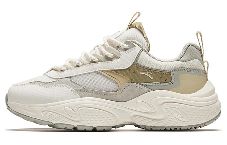 Anta Stars Cushioning Wear-Resistant Low-Top Casual Shoes Women's White Gray Yellow