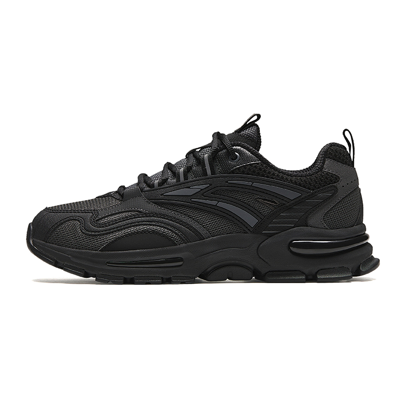 Anta Millennial Cushioned Wear-Resistant Slip-Resistant Low-Top Casual Shoes Men's Gray Black