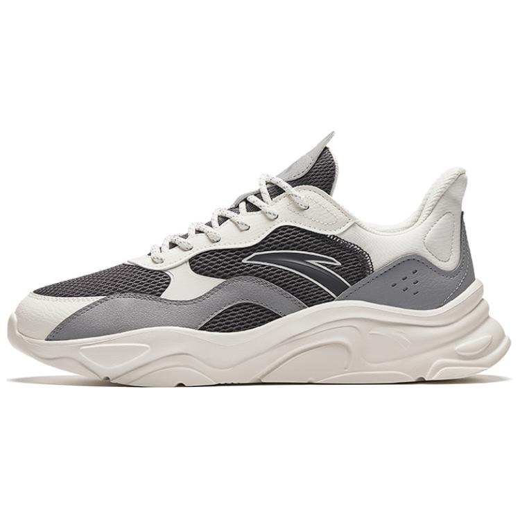 Anta Little Millennium Cushioned Slip-Resistant Low-Top Casual Shoes Men's Gray White