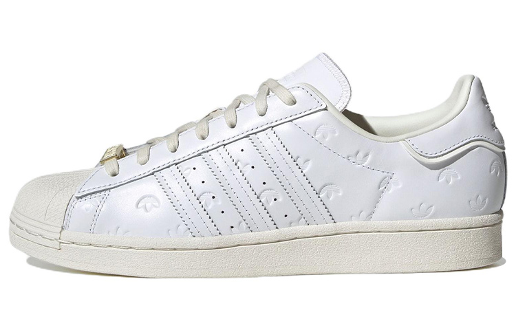 Superstar Adidas Originals 'Allover Debossed Trefoils White'