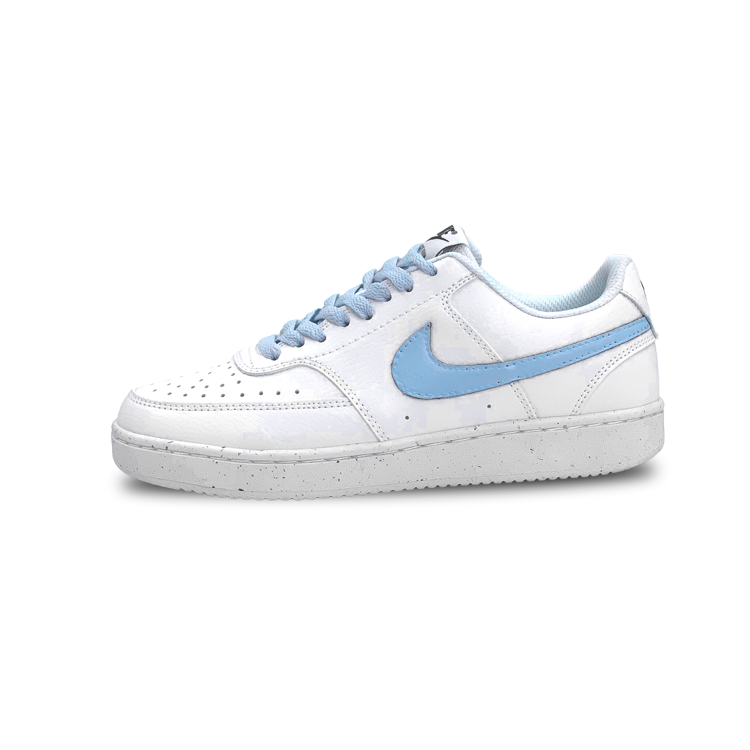 Nike Court Vision 1 Anti-Slip Wear-Resistant Low-Top Skateboard Shoes Unisex Light Blue
