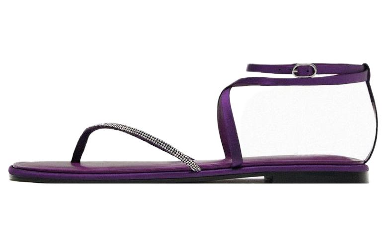 ZARA One Strap Sandals Women's Purple